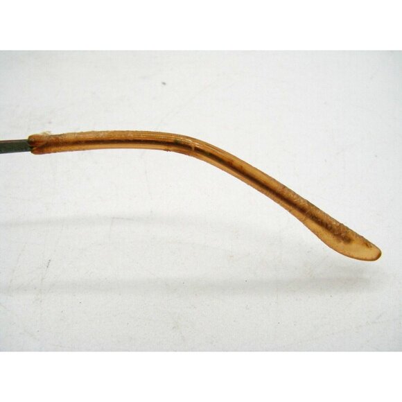 Full Rim Gold Oval Eyeglasses Frame Abalone Shell Insets Arms w/ Case Rose Gold? - Picture 9 of 13